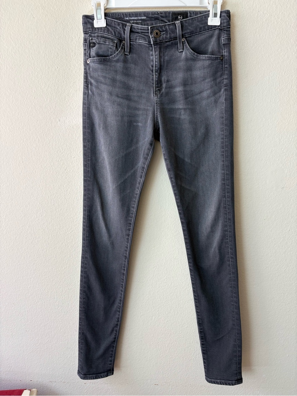 AG Adriano Goldschmied Farrah Skinny Jeans Women's Gray Stretch Denim 25R